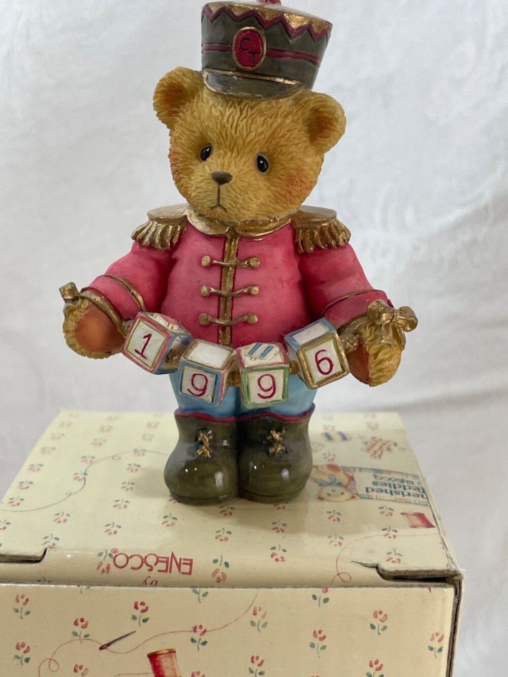Cherished Teddies 1996 Toy Soldier Ornament By Enesco With Box & Certificate
